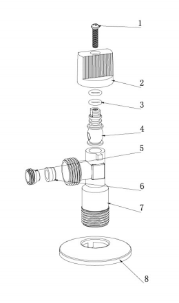 AG501 BRASS ANGLE VALVE, MXM 1