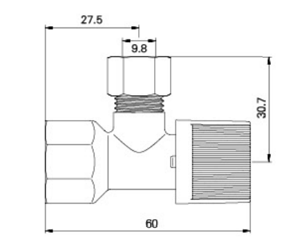 AG506 BRASS ANGLE VALVE၊ FX OD ၁