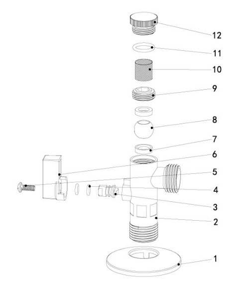 AG513 BRASS ANGLE VALVE ସହିତ ଫିଲ୍ଟର୍, MXM 2 |