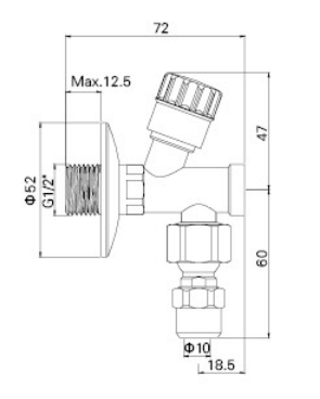 AG518 VALVE VARAHINA MISY FILTER, OUTLET COMPRESSION 1