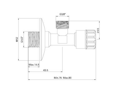 AG601 messingist nurkklapp, MXM, MULTI TURN 3