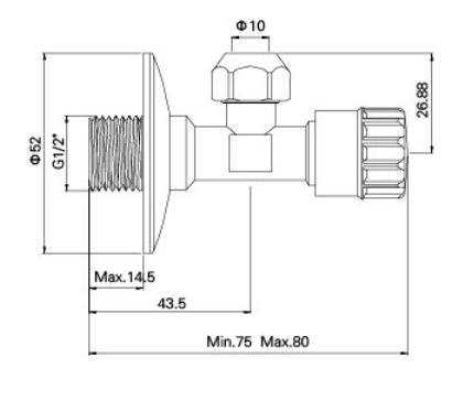 AG602 BRASS ANGLE VALVE, COMPRESSION HANZE, MULTI IHINDUKA 1