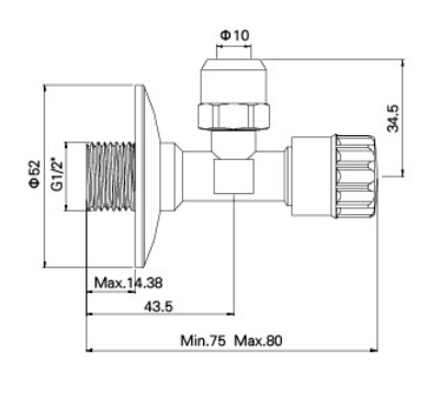 AG603 Brass ANGLE VALVE, MKPỌTA OUTLE, ỌTỤTỤ atụgharị 1