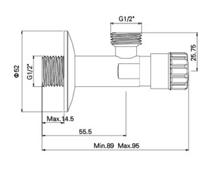 AG605 PARAHI ANGLE VALVE, MXM, MULTI TURN 1