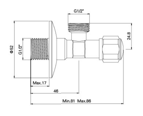 AG607 MESENI KUTNI VENTIL, MXM, VIŠE OKRETNI 1