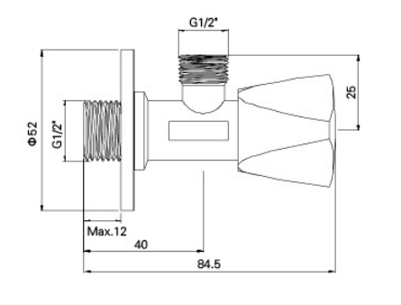 AG617 KUNCI ANGLE VALVE, MXM, MULTI TURN 1