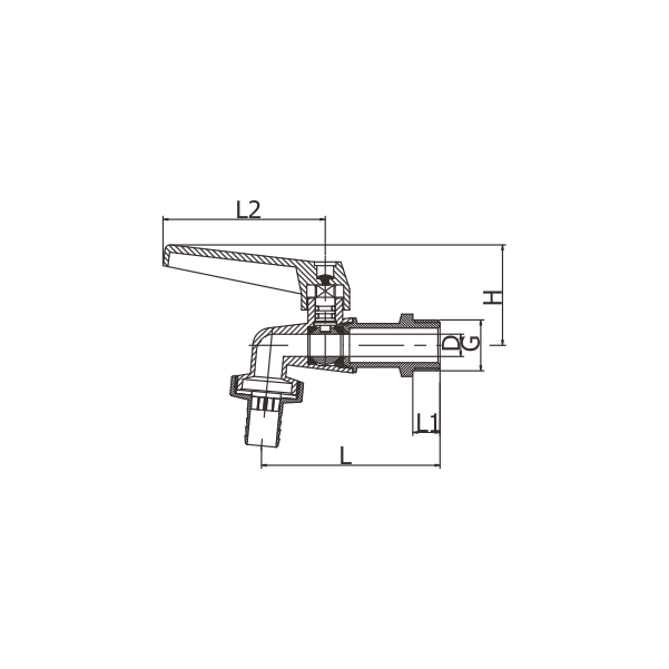 BIBCOCK DE LATÃO BB002-D