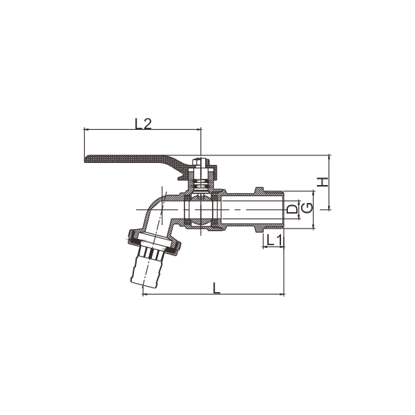 BB005-D BIBCOCK ทองเหลือง