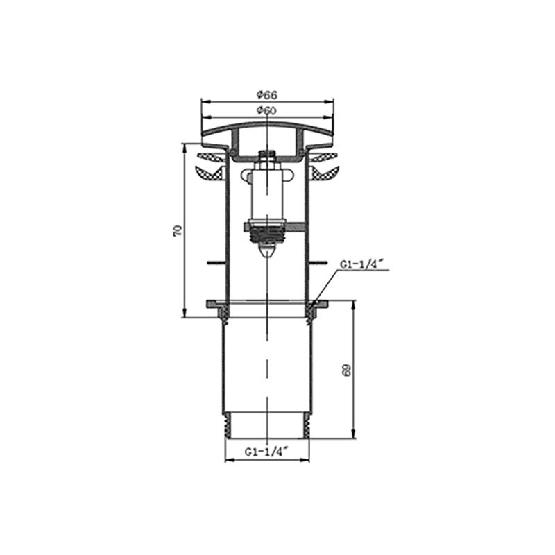 BD101-D Kamar Mandi Éropa Stainless Steel Baskom Solokan 1