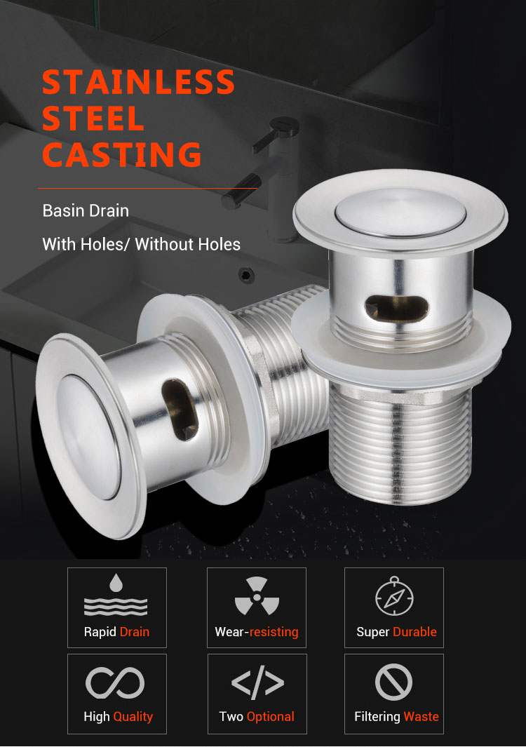 BD102-D European Simple Style Banyo Stainless Steel Basin Drain 2