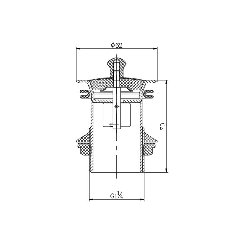BD105-D Europäischer moderner Badezimmer-Waschtischablauf aus Edelstahl 1