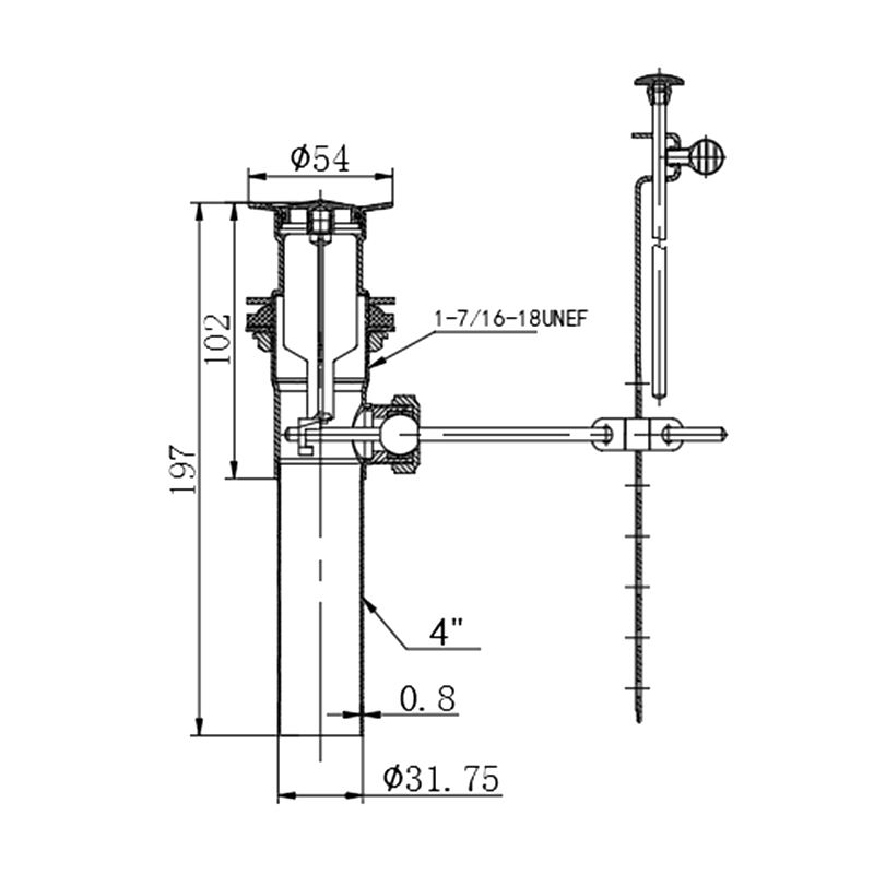 BD202-D Desagüe para lavabo de aceiro inoxidable para baño con ascensor universal americano 1