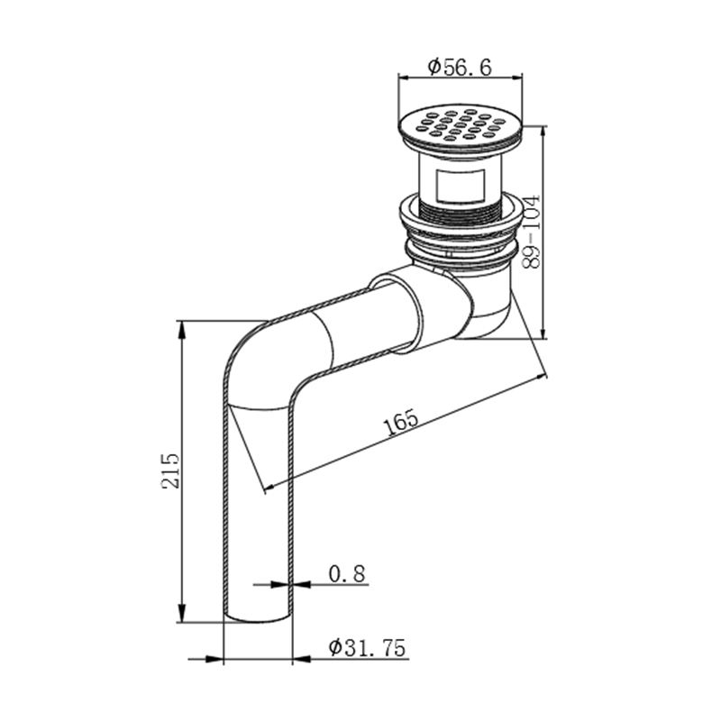 BD233-D American Universal Open Grid Ystafell Ymolchi Draen Basn Dur Di-staen 1