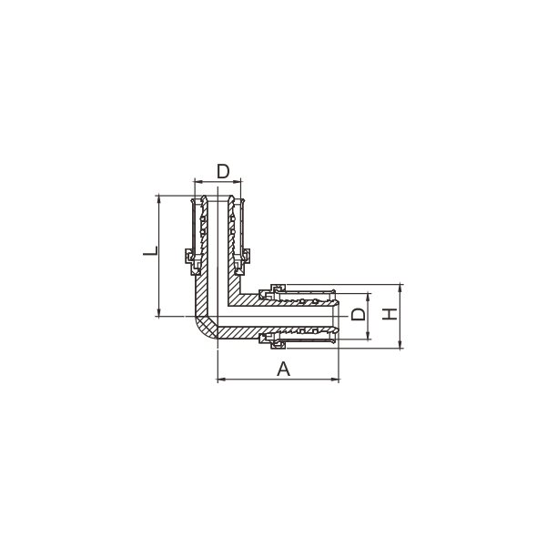 BF306-D Idẹ TẸ igbonwo ibamu