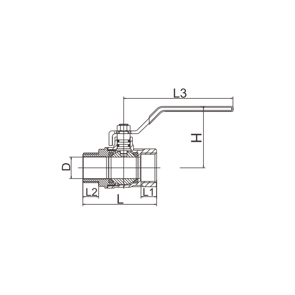 BV520-D MÄSSING KULVENTIL HAN X HAN PN30