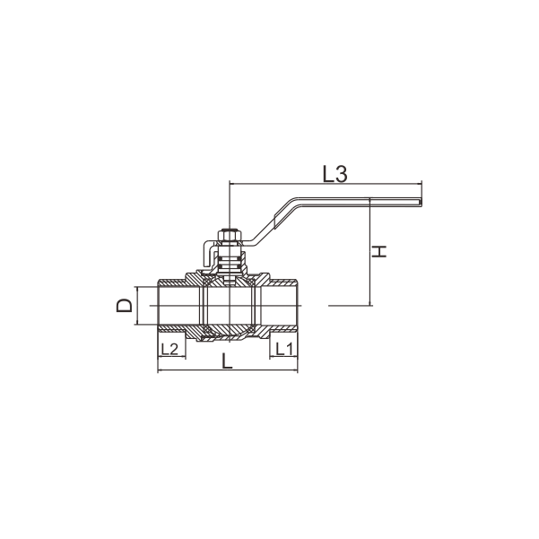 BV521-D BRASS BALL VALVE MALE X MALE PN30