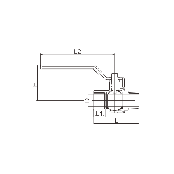 BV526-D BRASS BALL VALVE FEMALE X MALE PN40