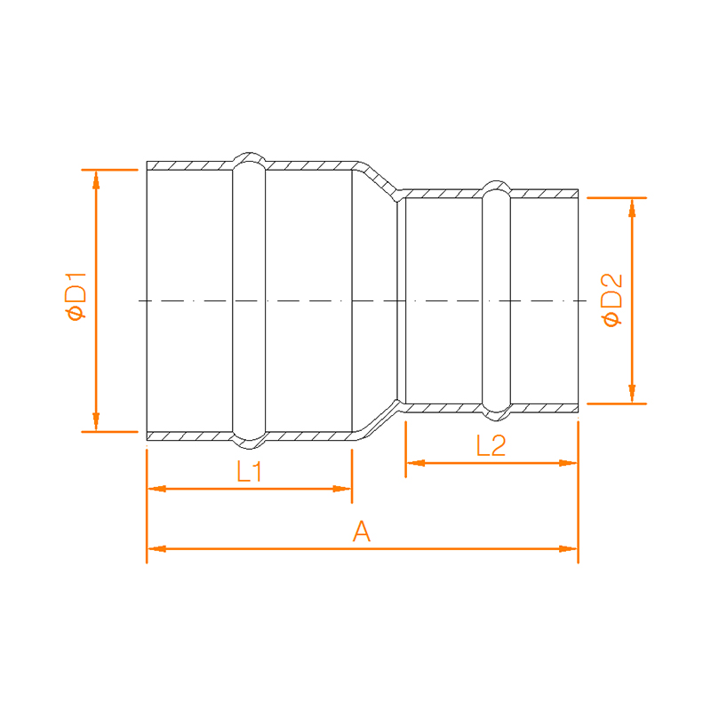 CP502-D COPPER SOLDER RING REDUCING COUPLING