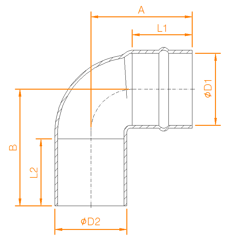 CP507-D COPPER SOLDER RING 90 DEGREE STREET ELBOW