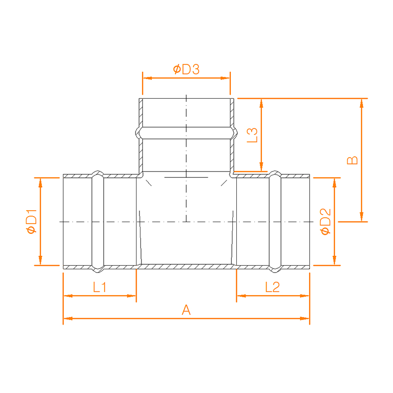 CP508-D ស្ពាន់ SOLDER RING TEE ស្មើ