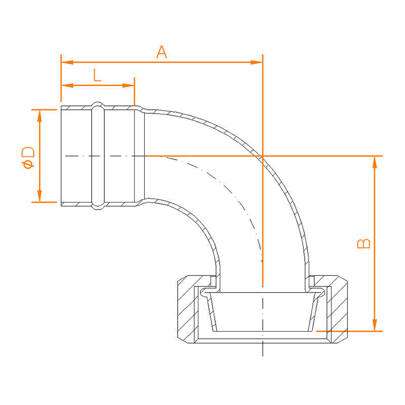 CP514-D KOPPER SOLDER RING BENT CYLINDER UNION