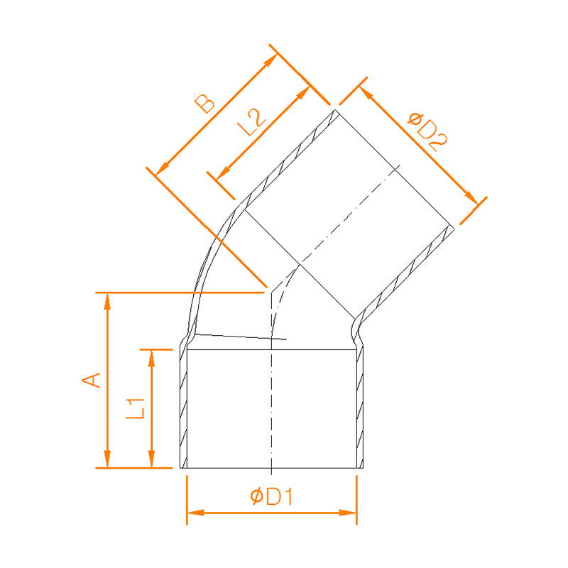 CP605 COPPER END FEED 45 DEGREE STREET ELBOW 1