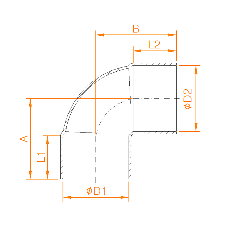 CP606 COPPER END FEED 90 DEGREE ELBOW 1