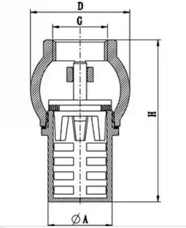 CV105-D MESSING-FUSSVENTIL