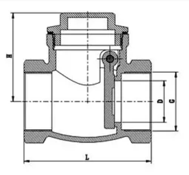 CV201-D SEDE METALLIQUE VALVE DE RETOUR BASCULANTE EN OTTONE