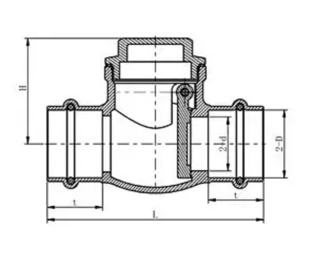 CV203-D براس سوئنگ چيڪ والو پريس ختم