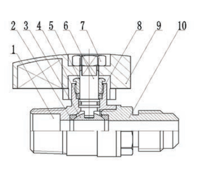 GSV002-D BRASS GAZ BALL VALVE FLARE X MALE NPT