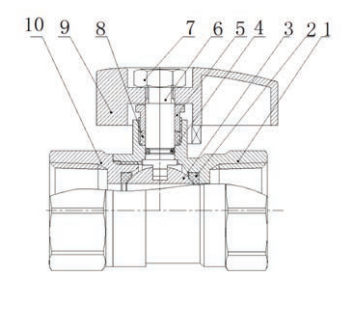 GSV004-D BRASS GAS BALL VALVE FEMALE X FEMALE