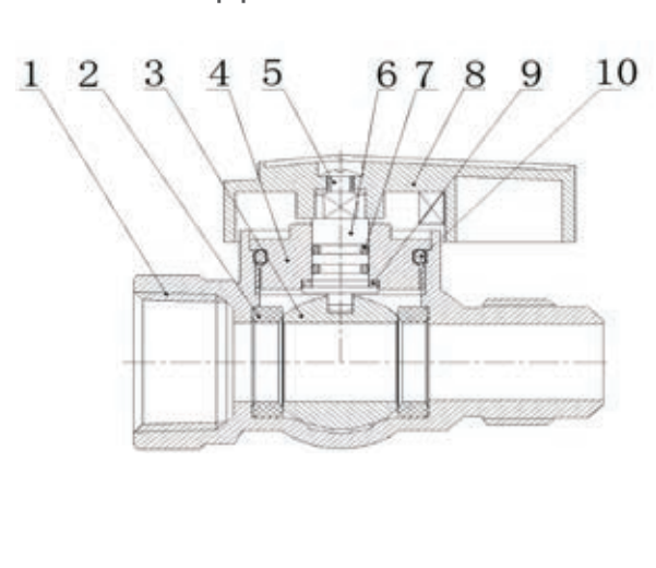 GSV007-D BRASS GAS BALL VALVE FLARE X FEMALE