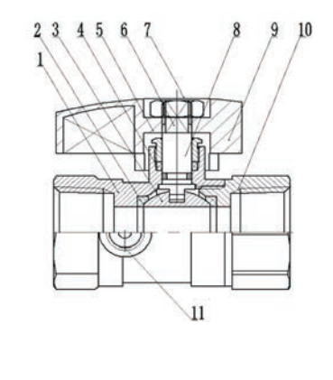 GSV009-D BRASS GAS BALL VALVE JIN X JIN BI DRAIN