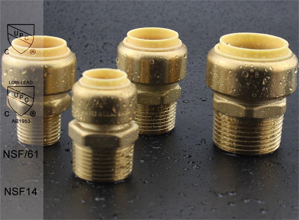 PPF009-1 BRASS PUSH FIT MEES küünarnukk