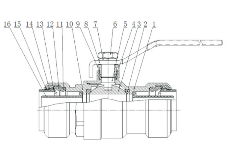 PPV010-D BRASS PUSH FIT BALL VALVE