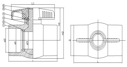 PVC004-D MANIGLIA A LEVA PER VALVOLA A SFERA COMPATTA IN PVC