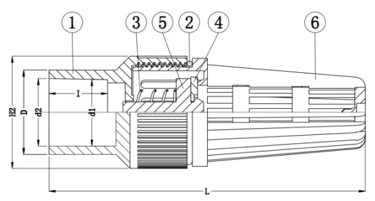 PVC403-D UPVC फुट वाल्व