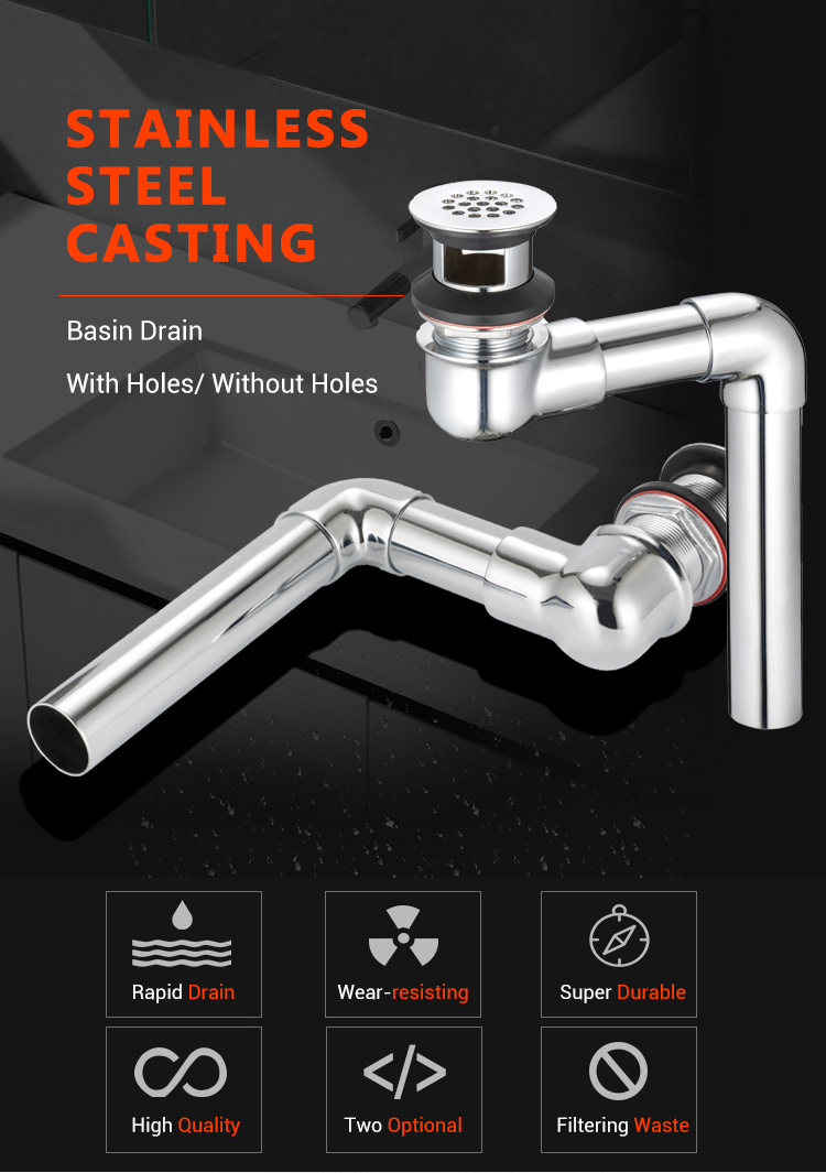 BD234-D American Universal Open Grid Bathroom Stainless Steel Basin Drain 2