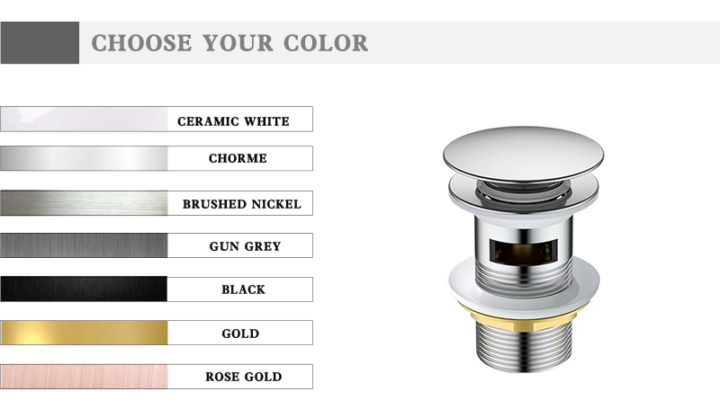 Basin Drain Choose Your Color