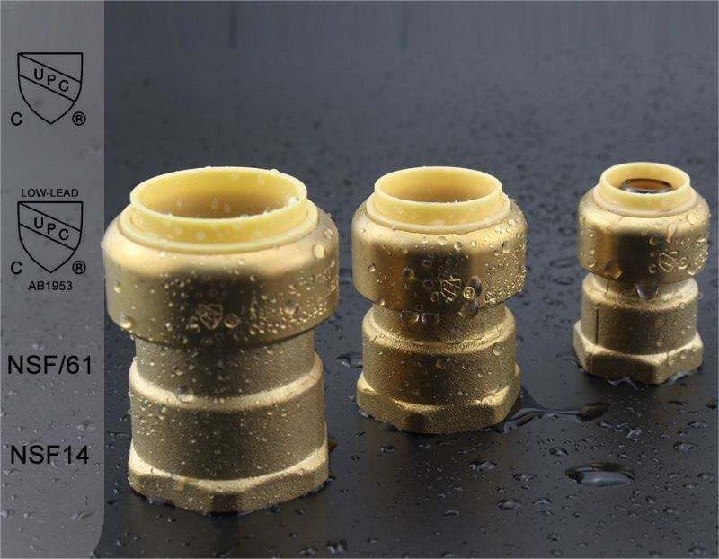 PPF003-1 BRASS PUT FIT FEMALE COUPLING
